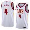 White Luke Walton Twill Basketball Jersey -Cavaliers #4 Walton Twill Jerseys, FREE SHIPPING