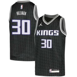 Black Darnell Hillman Kings #30 Twill Basketball Jersey FREE SHIPPING