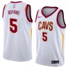 White Earl Boykins Twill Basketball Jersey -Cavaliers #5 Boykins Twill Jerseys, FREE SHIPPING