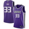 21-22_Purple_Diamond Aaron Gray Kings #33 Twill Basketball Jersey FREE SHIPPING