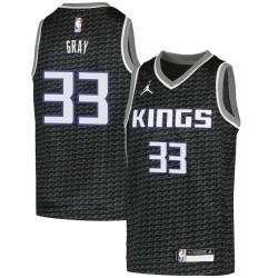 Black Aaron Gray Kings #33 Twill Basketball Jersey FREE SHIPPING