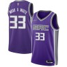 21-22_Purple_Diamond Luc Mbah a Moute Kings #33 Twill Basketball Jersey FREE SHIPPING