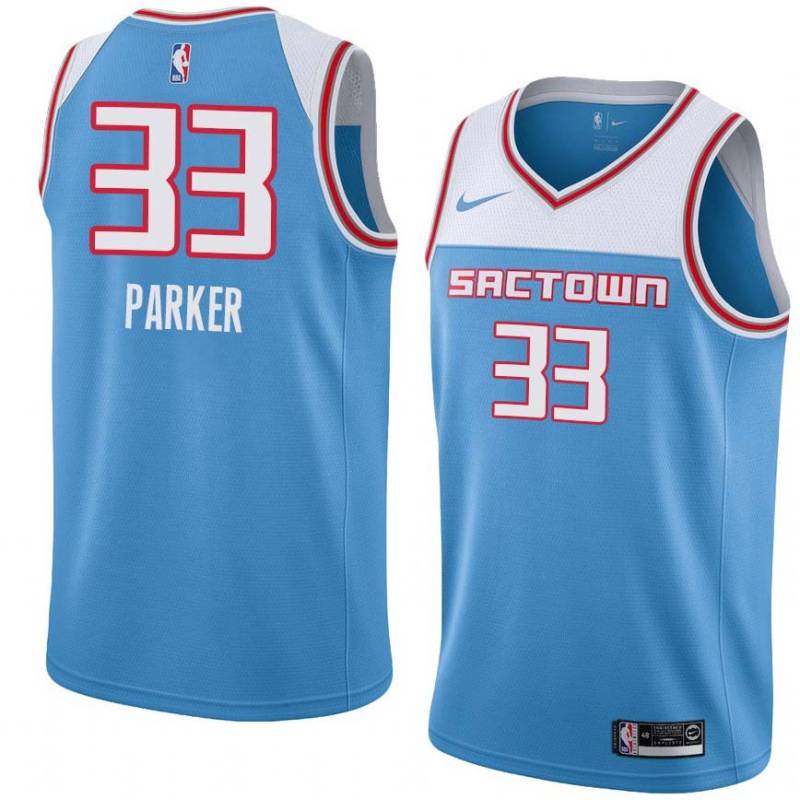 19_20_Light_Blue Jabari Parker Kings #33 Twill Basketball Jersey FREE SHIPPING