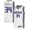 White Clyde Lovellette Kings #34 Twill Basketball Jersey FREE SHIPPING