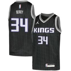 Black Ricky Berry Kings #34 Twill Basketball Jersey FREE SHIPPING