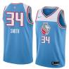 18-19_Light_Blue LaBradford Smith Kings #34 Twill Basketball Jersey FREE SHIPPING