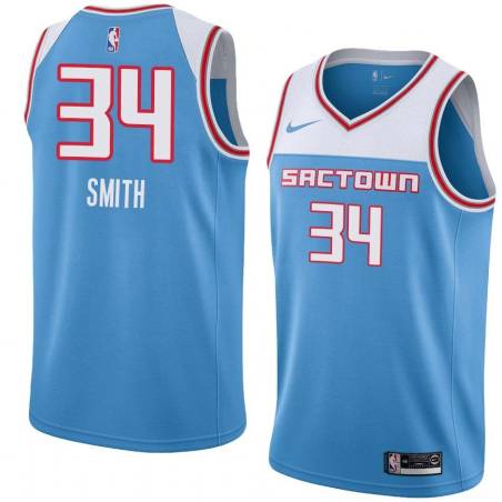 19_20_Light_Blue LaBradford Smith Kings #34 Twill Basketball Jersey FREE SHIPPING