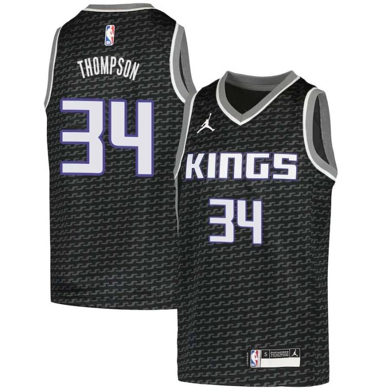 Black Jason Thompson Kings #34 Twill Basketball Jersey FREE SHIPPING