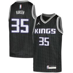 Black Glenn Hansen Kings #35 Twill Basketball Jersey FREE SHIPPING