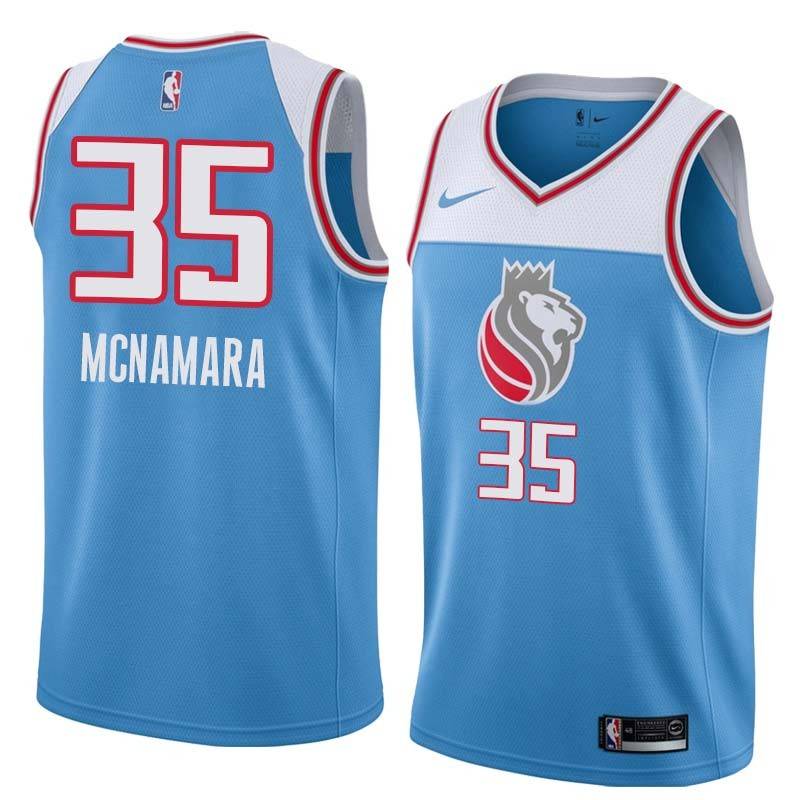 18-19_Light_Blue Mark McNamara Kings #35 Twill Basketball Jersey FREE SHIPPING