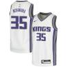 White Mark McNamara Kings #35 Twill Basketball Jersey FREE SHIPPING