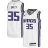 White Marvin Bagley Kings #35 Twill Basketball Jersey FREE SHIPPING