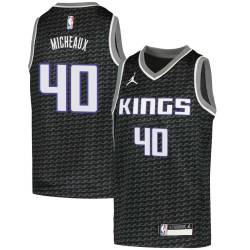 Black Larry Micheaux Kings #40 Twill Basketball Jersey FREE SHIPPING