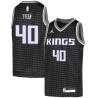 Black Terry Tyler Kings #40 Twill Basketball Jersey FREE SHIPPING