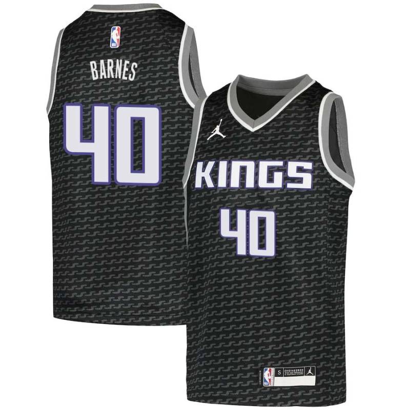 Black Harrison Barnes Kings #40 Twill Basketball Jersey FREE SHIPPING
