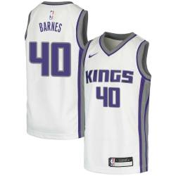 White Harrison Barnes Kings #40 Twill Basketball Jersey FREE SHIPPING