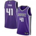 21-22_Purple_Diamond Dan Tieman Kings #41 Twill Basketball Jersey FREE SHIPPING