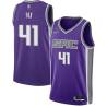 21-22_Purple_Diamond Jim Fox Kings #41 Twill Basketball Jersey FREE SHIPPING
