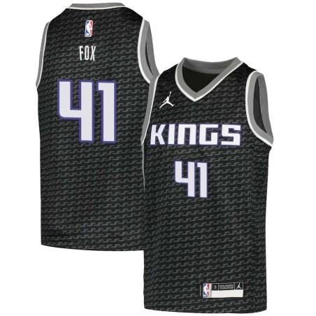 Black Jim Fox Kings #41 Twill Basketball Jersey FREE SHIPPING