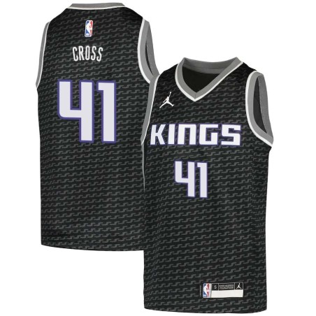 Black Pete Cross Kings #41 Twill Basketball Jersey FREE SHIPPING