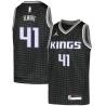 Black Len Elmore Kings #41 Twill Basketball Jersey FREE SHIPPING