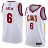 White Shannon Brown Twill Basketball Jersey -Cavaliers #6 Brown Twill Jerseys, FREE SHIPPING