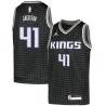 Black Darnell Jackson Kings #41 Twill Basketball Jersey FREE SHIPPING