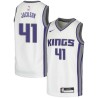 White Darnell Jackson Kings #41 Twill Basketball Jersey FREE SHIPPING