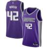 21-22_Purple_Diamond Mike Woodson Kings #42 Twill Basketball Jersey FREE SHIPPING