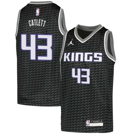 Black Sid Catlett Kings #43 Twill Basketball Jersey FREE SHIPPING