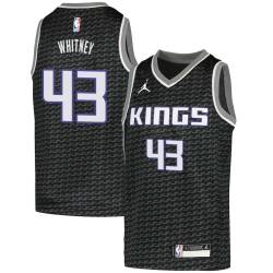 Black Hawkeye Whitney Kings #43 Twill Basketball Jersey FREE SHIPPING