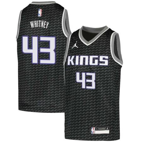 Black Hawkeye Whitney Kings #43 Twill Basketball Jersey FREE SHIPPING