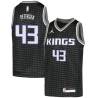 Black Jim Petersen Kings #43 Twill Basketball Jersey FREE SHIPPING