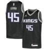 Black Eric Leckner Kings #45 Twill Basketball Jersey FREE SHIPPING