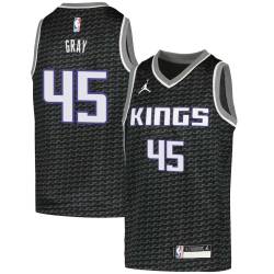 Black Devin Gray Kings #45 Twill Basketball Jersey FREE SHIPPING