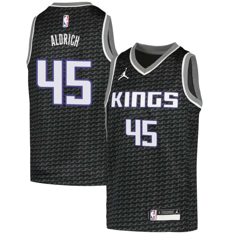 Black Cole Aldrich Kings #45 Twill Basketball Jersey FREE SHIPPING