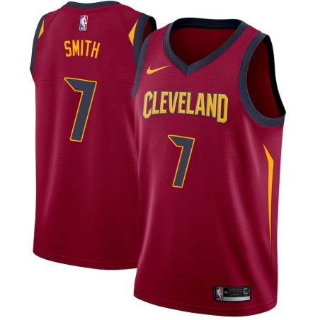 Burgundy Bingo Smith Twill Basketball Jersey -Cavaliers #7 Smith Twill Jerseys, FREE SHIPPING