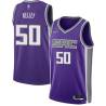 21-22_Purple_Diamond Rich Kelley Kings #50 Twill Basketball Jersey FREE SHIPPING