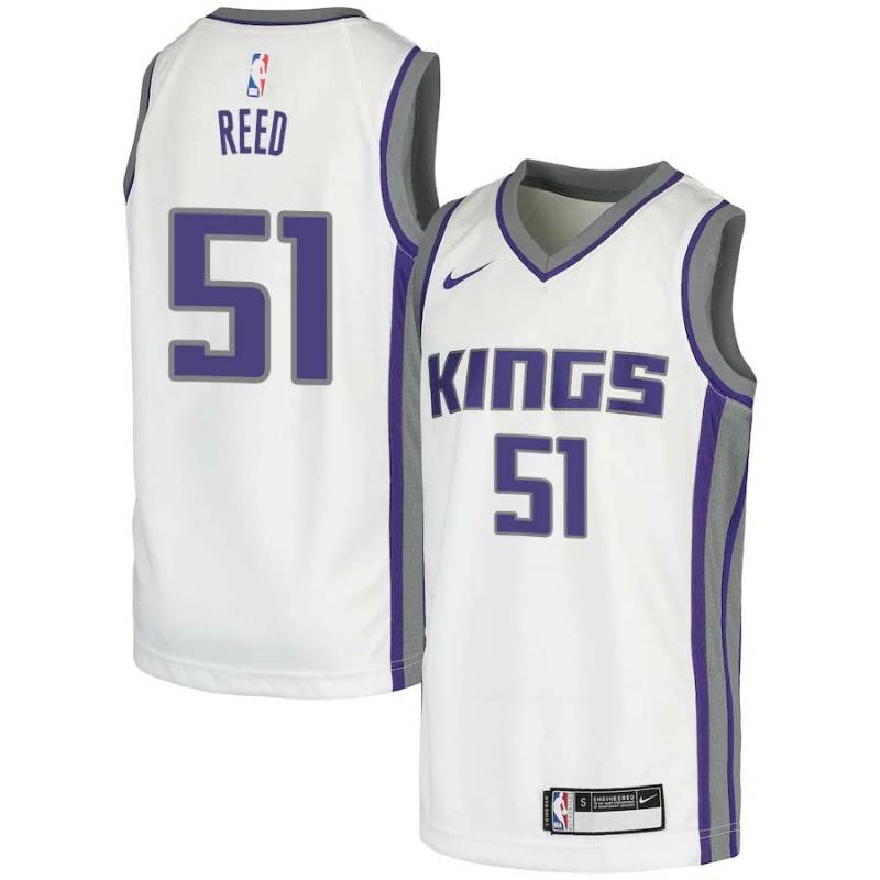 White Hub Reed Kings #51 Twill Basketball Jersey FREE SHIPPING