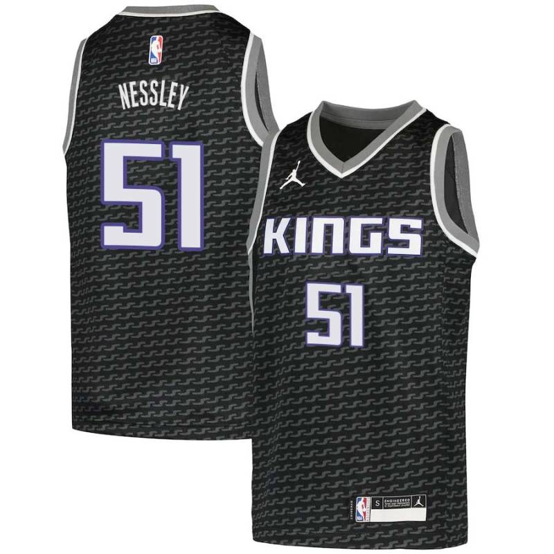 Black Martin Nessley Kings #51 Twill Basketball Jersey FREE SHIPPING