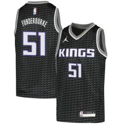 Black Lawrence Funderburke Kings #51 Twill Basketball Jersey FREE SHIPPING