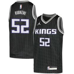 Black Bill Robinzine Kings #52 Twill Basketball Jersey FREE SHIPPING