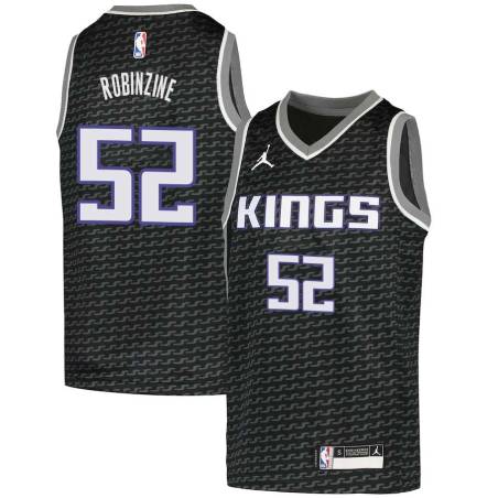 Black Bill Robinzine Kings #52 Twill Basketball Jersey FREE SHIPPING