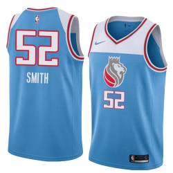 18-19_Light_Blue Jabari Smith Kings #52 Twill Basketball Jersey FREE SHIPPING