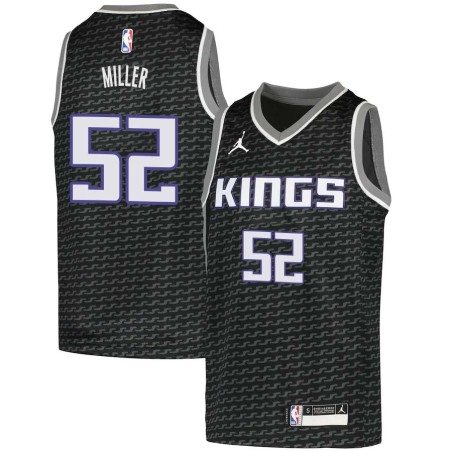 Black Brad Miller Kings #52 Twill Basketball Jersey FREE SHIPPING