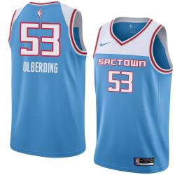 19_20_Light_Blue Mark Olberding Kings #53 Twill Basketball Jersey FREE SHIPPING