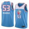 18-19_Light_Blue Joe Arlauckas Kings #53 Twill Basketball Jersey FREE SHIPPING