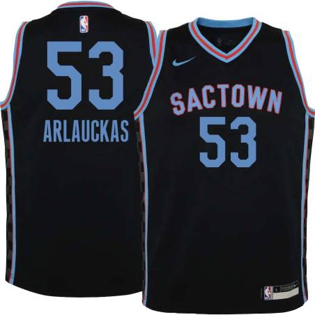 20-21_Black_City Joe Arlauckas Kings #53 Twill Basketball Jersey FREE SHIPPING