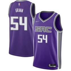 21-22_Purple_Diamond Derek Grimm Kings #54 Twill Basketball Jersey FREE SHIPPING