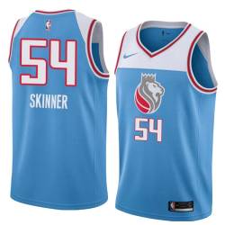 18-19_Light_Blue Brian Skinner Kings #54 Twill Basketball Jersey FREE SHIPPING